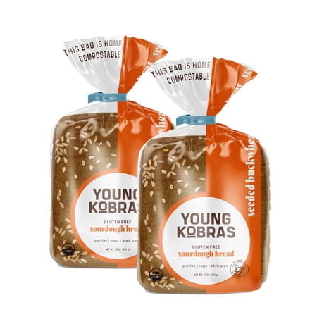 Gluten- Seeded Buckwheat Sourdough Bread (2-pack) - Allergen Friendly, Vegan, Gum-, Simple Ingredients Made to Order