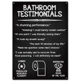 thumbnail image 1 of Letreros de metal con recomendaciones para el baño, póster divertido para el baño, letreros decorativos para pared, decoración del hogar, tamaño: 8 x 12 pulgadas, 1 of 4