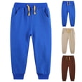 thumbnail image 4 of Ymyiu Kids Sweatpants Boys Unisex-Baby Baby Pants, Flexy Soft Knit Pull-On Sweatpants, Stretch Joggers for Babies & Toddlers, 1-Pack 4T 5T(Brown, 4-5 Years), 4 of 9