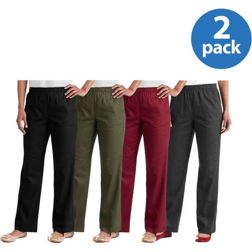 White Stag - White Stag Women's Elastic Waist Woven Pull-On Pants