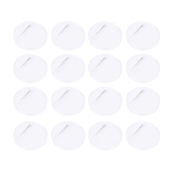 EeaseMX Accesorio de insignia transparente de 20 piezas Broches de acrílico Accesorios Accesorio de emblema simple (diámetro redondo 40 mm)