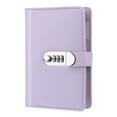 thumbnail image 1 of Diario A6 con cerradura, cuaderno con cerradura, cuaderno de cuero para journaling, diario de anillas con papel recargable, púrpura, 1 of 7
