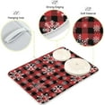 thumbnail image 3 of Snowflake Buffalo Plaid Dish Drying Mat for Kitchen Counter Christmas Absorbent Microfiber Drying Pad, Medium 16x18 in, Reversible Drainer Mats, 3 of 5