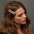 thumbnail image 2 of Ofertas Únicas 1 Par de Clips para el Cabello con Perlas Falsas en Tono Dorado, 2 of 5