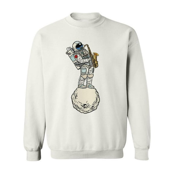 Astronaut Saxophonist. Sweatshirt Men -Image by Shutterstock, Male Medium