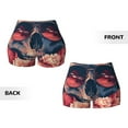thumbnail image 5 of Picia Skull With Roses And Sunglasses Printed Workout Shorts for Women Seamless Scrunch Butt Lifting High Waisted Yoga Gym Booty Running Moisture-wicking Short Pants-X-Large, 5 of 9