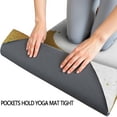 thumbnail image 3 of Gold Splash Marble Pattern Hot Yoga Mat Towel Non Slip for Hot Yoga - Quick-Drying Yoga Mat Cover with 4 Corner Pockets with Travel Bag - Hot Yoga Towel Non Slip 74"x26", 3 of 6