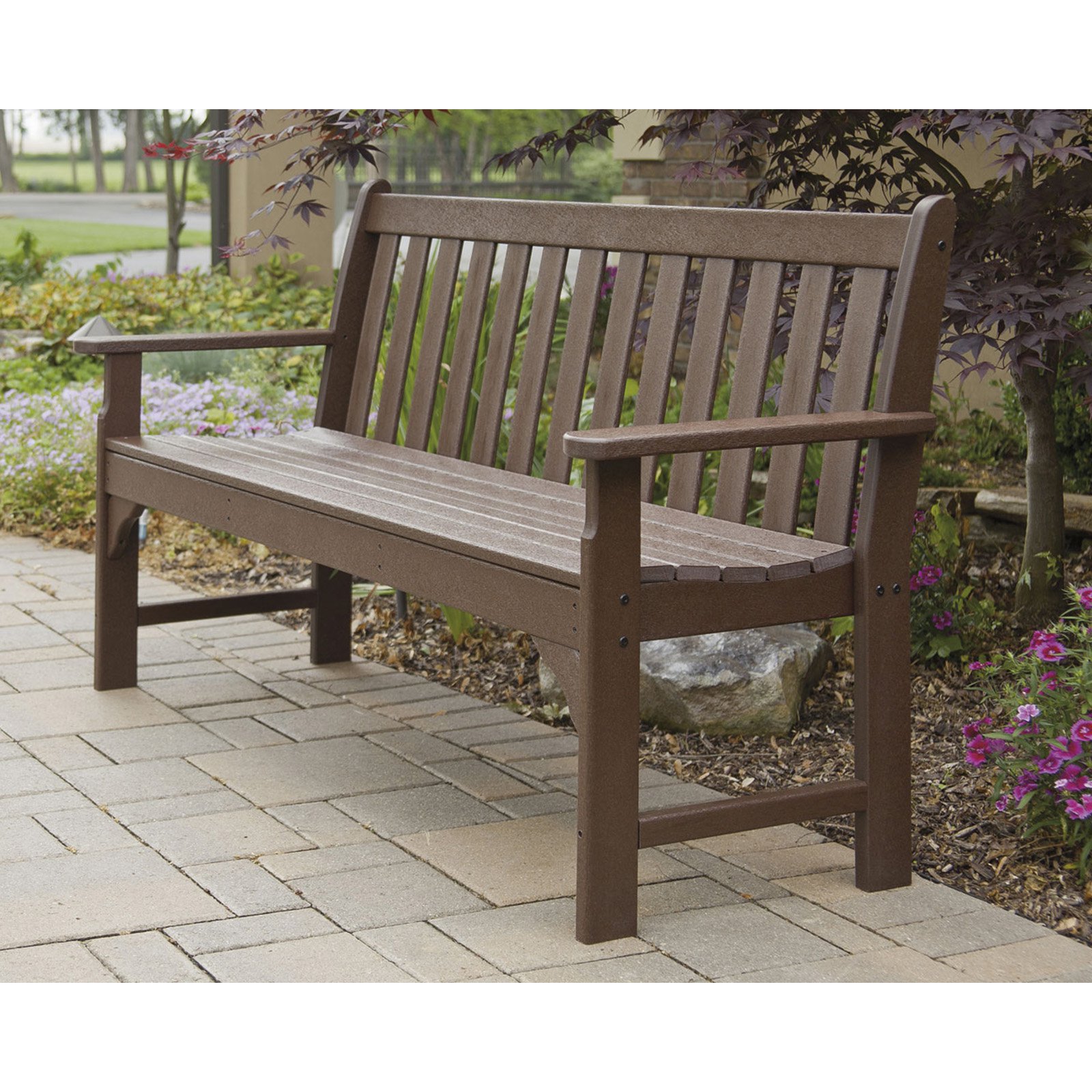POLYWOOD Vineyard 48" Recycled Plastic Garden Bench - image 4 of 9