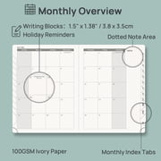 POPRUN Academic Planner 2026-2027, 6.5x8.5, Weekly and Monthly Calendar (Jul.26-Jun.27), Flexible Cover, Monthly Tabs, 100 GSM Paper - Black