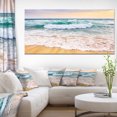 thumbnail image 1 of Vagues en Mousse Éclaboussant le Sable - Impression sur Toile Paysage Marin, 1 of 3