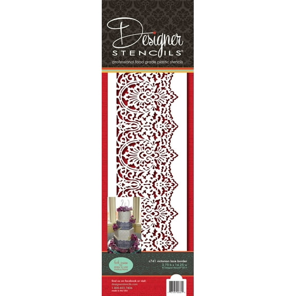 Victorian Lace Cake Stencil Border by Designer Stencils