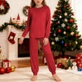 thumbnail image 2 of RXMEKW Hauts à Manches Longues pour Filles, Ensemble Uni pour 5-14 Ans, 2 of 9