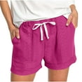 thumbnail image 2 of Itsame Women Walk Shorts With Pockets Womens Loose Short Sweat Pants Fashionable Tight Casual Shorts Hot Pink Size S, 2 of 6