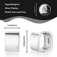 thumbnail image 4 of Alexcraft 925 Sterling Silver Square Hoop Earrings for Women | 14K Gold Plated Geometric Rectangle Hoop Earrings | Trendy Hypoallergenic Jewelry Gift for Woman, 4 of 10
