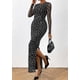 thumbnail image 5 of Vestido ajustado maxi de manga larga y lunares PRETTYGARDEN talla XS, 5 of 6