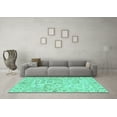thumbnail image 3 of Ahgly Company Indoor Rectangle Abstract Turquoise Blue Modern Area Rugs, 2' x 5', 3 of 4