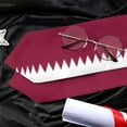 thumbnail image 5 of Graduation Sash Qatar Flag scarf Shawl Stole Sapphire Blue with Star Stripe Bachelor Gown Accessory Ribbon 180*14cm, 5 of 7
