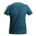 thumbnail image 5 of Ecqkame Mens Athletic T-Shirts Quick Dry Printed Short Sleeve Crew Neck Shirt Workout Outdoor Sports Joggers Breathable Tee Tops Navy XXXXL, 5 of 9
