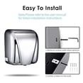 thumbnail image 5 of Automatic Commercial Hand Dryers For Bathrooms Commercial 1800W Heavy Duty Stainless Steel Hot Air Compact Electric Hand Dryer ,Power as an Elephant, 5 of 6