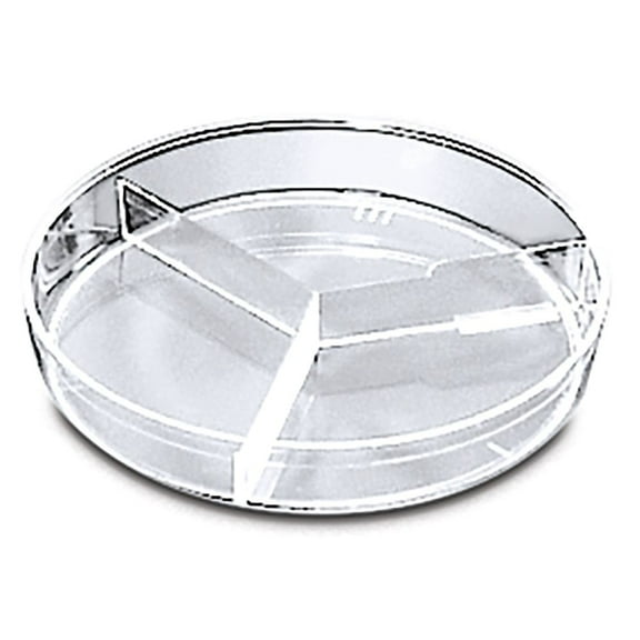 Petri Dish, Polystyrene, Sterile, Y Plate, Three 15-Ml Compartments, Pack Of 20