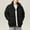 A Black, variant on Timoontee Men's Sherpa Coat Warm Thickened Fleece Lined Jacket Coat Casual Stand Collar Coats Solid Zip Up Outerwear Winter Soft Comfy Coat Blue L