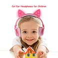thumbnail image 2 of Auriculares infantiles Isightguard Con Cable orejas de Gato LED 3.5 mm durazno, 2 of 3
