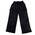 thumbnail image 2 of Pantalones Deportivos de Mujer, Estilo Cargo, de Pierna , Holgados, Ideales para Otoño, para el Trabajo y para Viajar. Negro M, 2 of 7