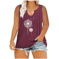 thumbnail image 2 of SMihono Womens Tops Womens Tank Top Women Oversize Summer Women Printed Color Dots V Neck Tank Sleeveless Tee Plus Tops Tank Tops for Women Womens Summer Tops, 2 of 7