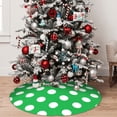 thumbnail image 5 of Rateoe Green And White Polka Dot Print Christmas Tree Skirt 36" for Xmas Holiday New Year Party Circle Tree Mat Ornaments Decoration, 5 of 7