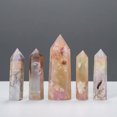thumbnail image 6 of RSAMD Natural flower Agate Obelisk Cherry Blossom Agate Quartz Crystal Point Healing-8-9cm, 6 of 9
