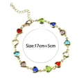 thumbnail image 2 of Las mujeres de diamantes de imitación pulsera de moda de aleación de pulseras de cadena de cadena de dijes de joyería brazalete para las mujeres niñas regalos, 2 of 3