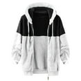 thumbnail image 4 of Miluxas Men's Full-Zip Hoodie, Fleece Hooded Sweatshirt with Zipper Black 14(XXXL), 4 of 5