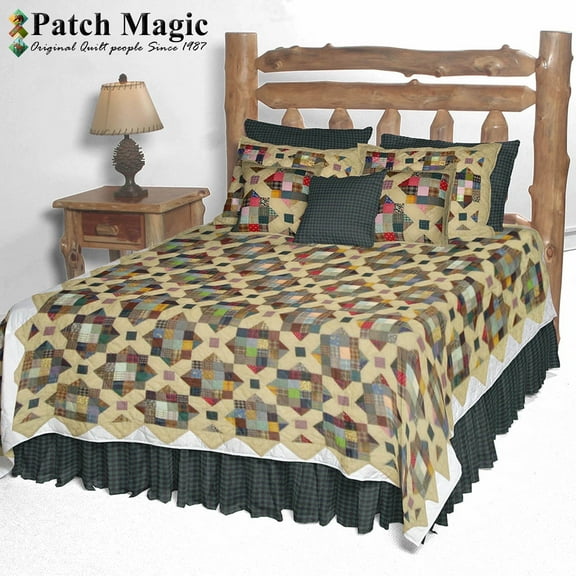 Patch Magic Treasures in the Attic Lightweight Reversible Cotton Twin Quilt Adult