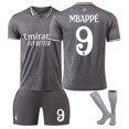 thumbnail image 1 of 2425 Real Madrid Jersey Grey No. 9 Mbappe Football Shirt Set, 1 of 2