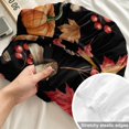 thumbnail image 4 of Twin XL Size Fitted Sheet Set - Pumpkins Fall 2 Piece Bedding Sets 16" Deep Pocket Fitted Sheet with 1 Pillowcases, Thanksgiving Maple Leaves Mushroom Black Brushed Microfiber Hotel Luxury Bed Sheets, 4 of 9