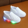 thumbnail image 2 of Fjofpr Shoes for Girls Clearance Sneakers for Girls Clearance Sneakers for Boys Light Up Toddler Girl Shoes Light Up Children Kid Baby Girls Boys Star Flat Led Luminous Sport Casual Shoes, 2 of 5