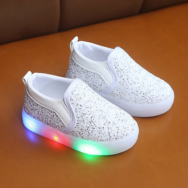 DPTALR Chaussures Décontractées Sport Lumineuses à Led pour Enfants Filles Garçons