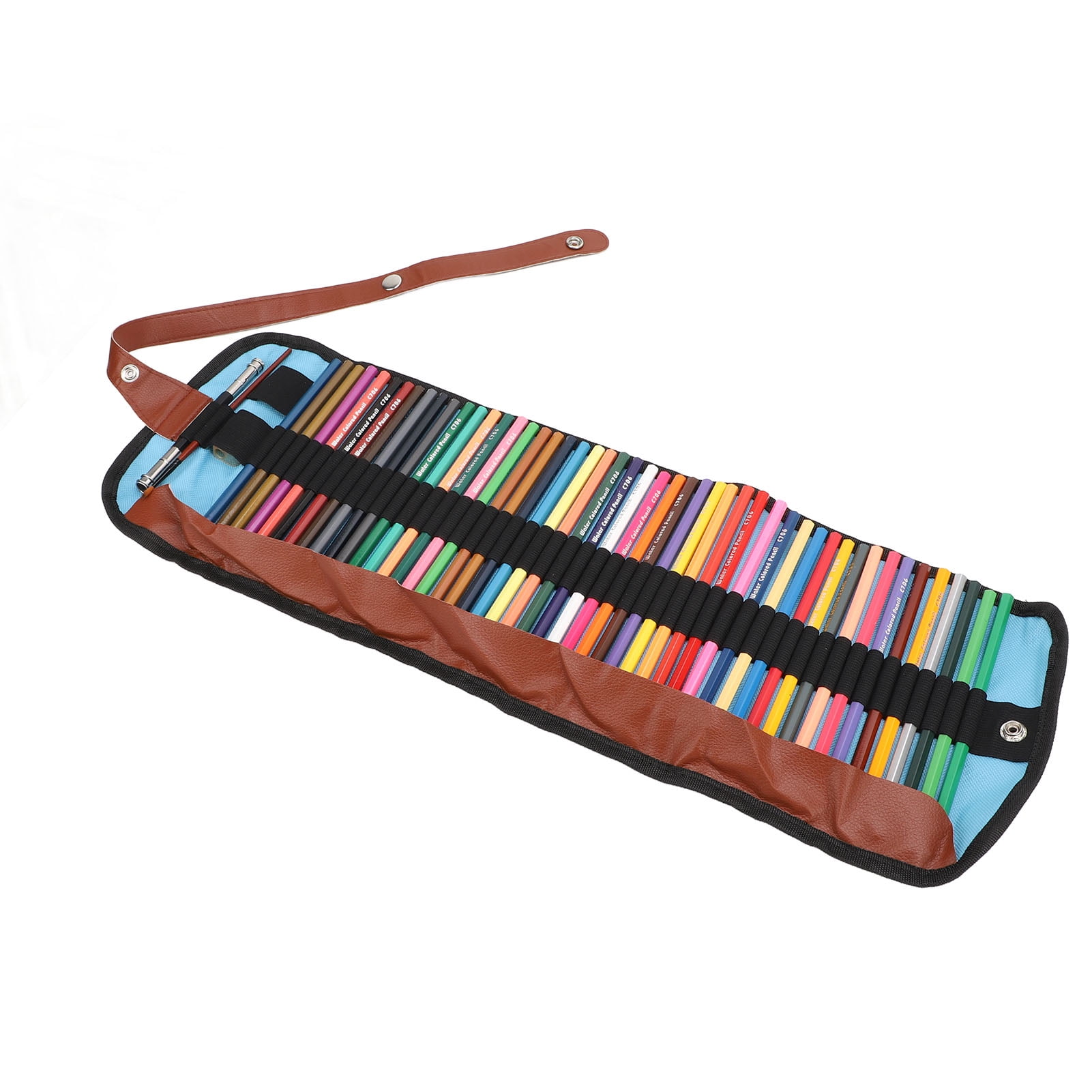 NFTIGB 50 Colors Water Soluble Colored Pencils Set, Artist Drawing Pencils with Canvas Roll Pouch, Watercolor Brush, Sharpener for Sketching, Adult Coloring & Kids (8.27 in / 21 cm)