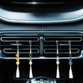 thumbnail image 5 of 10Pcs Felt Ball Car Diffuser Aromatherapy Essential Oil Car Vent Clip Diffuser Felt Wooden Bead Tassels Car Hanging Ornament Clip, 5 of 6