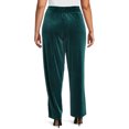 thumbnail image 3 of Terra & Sky Women's Plus Size Ribbed Velvet Pull On Pants, 30" Inseam for Regular, 3 of 5