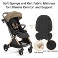 thumbnail image 4 of Gravity Folding Baby Stroller - Portable Toddler Stroller w/ Adjustable Backrest & Canopy, Lightweight and UV Protected Travel Stroller, One-Hand Automatic Folding - Golden, 4 of 9