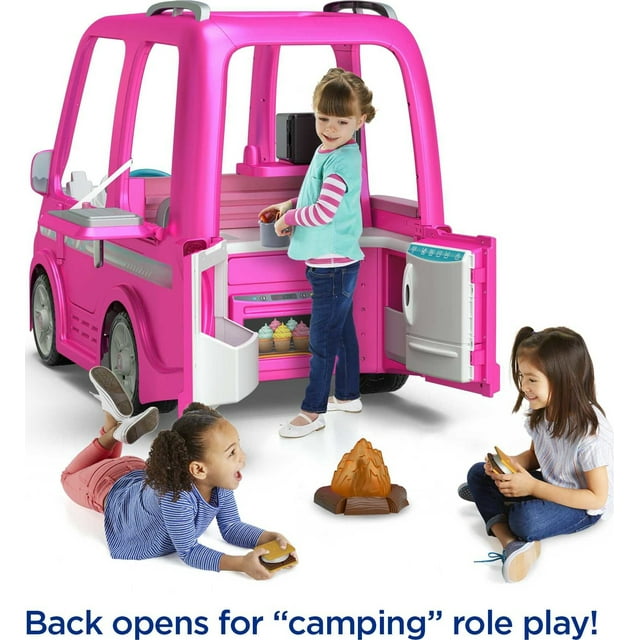 12V Power Wheels Barbie Dream Camper Battery-Powered Ride-On