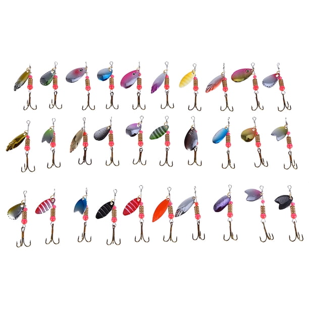 Kit De Señuelos De Pesca, Cebos Giratorios, 17,4 X 10 X 2,2 Cm / 6,8 \"x 3,9\" X 0,8 \"30 Cebos Metálicos Para Pesca ANGGREK Otros