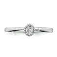 thumbnail image 5 of Sterling Silver Rhodium Plated Polished Diamond Ring, 5 of 6