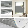 thumbnail image 3 of LazBlinds Top Down Bottom Up (TDBU) Cordless Cellular Shades, Light Filtering Honeycomb Shades Pleated Blinds for Windows, 48" W x 64" H, Grey, 3 of 6