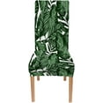 thumbnail image 2 of Leopard Floral Dining Chair Slipcover 6 Pack Watercolor Seamless Pattern with Tropical Leaves Palms Monstera Passion Fruit Al Dining Chair Slipcover Stretchable for Kitchen,Hotel,Rest, 2 of 5