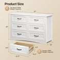 thumbnail image 6 of Dresser for Bedroom, Lofka 6 Drawer Dresser with Metal Handle, Chest of Drawers for Living Room, 6 of 10