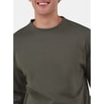 thumbnail image 4 of No Boundaries All Gender Fleece Crewneck Sweatshirt with Long Sleeves, Men's and Big Men’s, 4 of 5