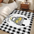 thumbnail image 4 of 3'x5' Rug for Living Room Bedroom, Summer Lemon Washable Area Rugs Non-Slip Carpet Mats, Watercolor Truck Black Plaid Checkered Indoor Low Pile Area Rug Runner for Kitchen, Mudroom, 4 of 8