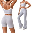 thumbnail image 4 of Conjunto de 2 piezas de yoga de una pieza ajustado para mujer con realce de cadera color rojo INS Network 2024, 4 of 5